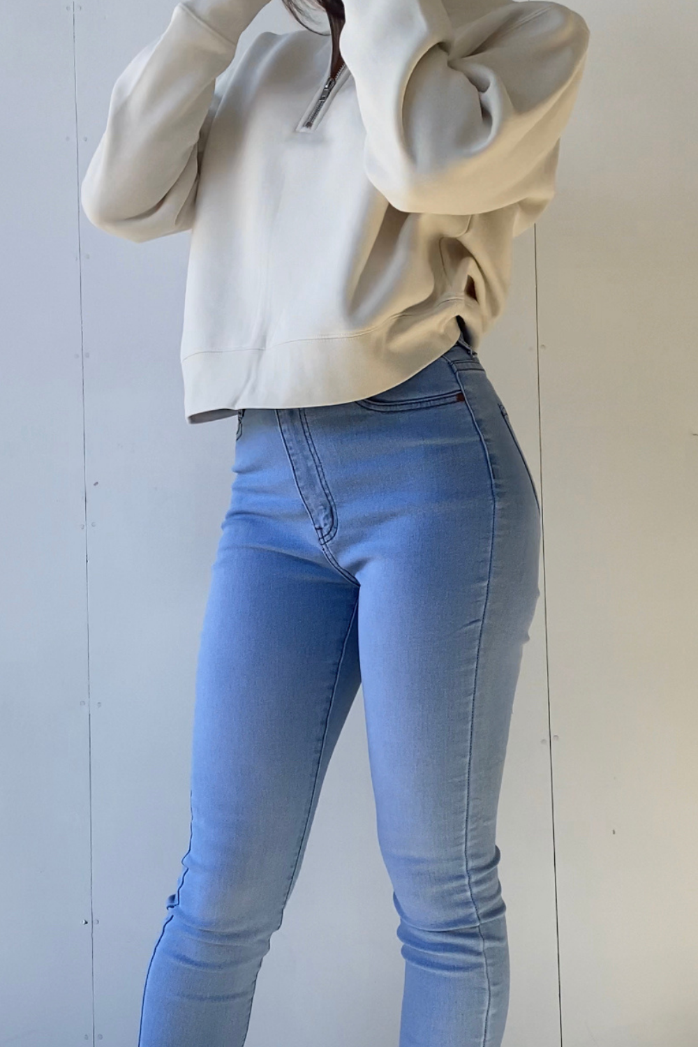 Light Wash High Waisted Jeans - Her Crew